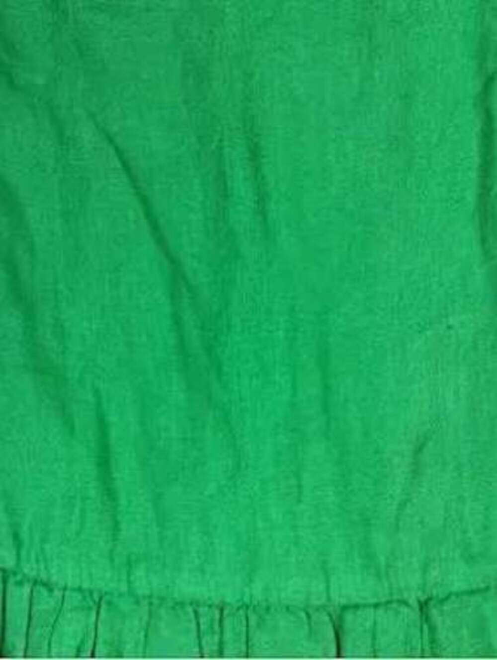 Left On Friday Beach Linen Green Tiered Midi Skirt Elastic Waist S - Picture 5 of 5